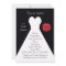Bridal Luncheon Invitation - Bridal Gown Red Roses