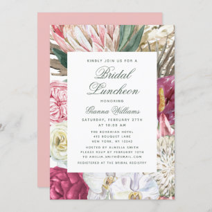 Bridal Luncheon Watercolor Floral Bridal Shower Invitation