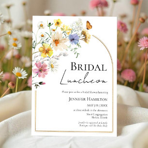 Bridal Luncheon Wildflower Boho Bridal Shower Invitation