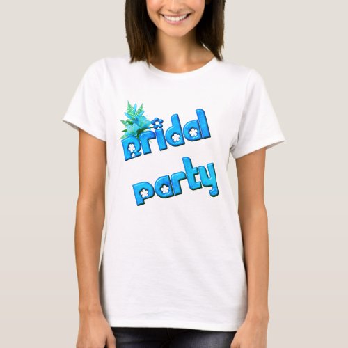 Bridal Party And Flower Bouquet  T_Shirt