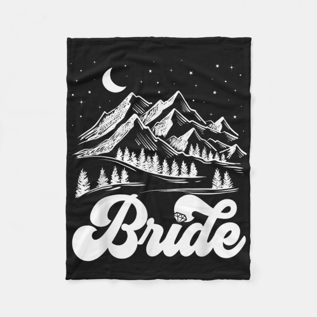 Bridal Party Bride Bachelorette Party Bridesmaid H Fleece Blanket (Front)