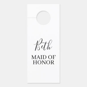 Bridal Party Bridesmaid Dress Day of Organizer Door Hanger