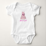 Bridal Party Bridesmaid Flower Girl Pink Dress Baby Bodysuit<br><div class="desc">Baby suit features an original illustration of a pink flower girl dress,  with FLOWER GIRL in a fun font. Great for the littlest member of the bridal party!

Don't see what you're looking for? Need help with customization? Click "ask this designer" to have something created just for you!</div>