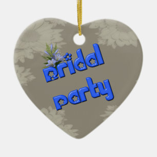 Bridal Party Customizable Wedding Ornament
