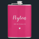 Bridal Party EDITABLE COLOR Personalized Flask<br><div class="desc">Visit our website www.berryberrysweet.com for stylish stationery designs and custom gifts!</div>