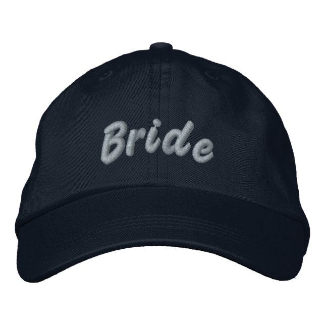 Bridal Party Embroidered Hat, Custom Bride Wedding Baseball Cap (Front)
