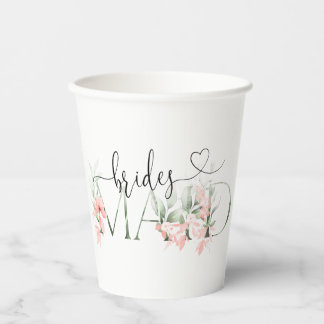 Bridal Party Favors & Bridesmaid Paper Cups 