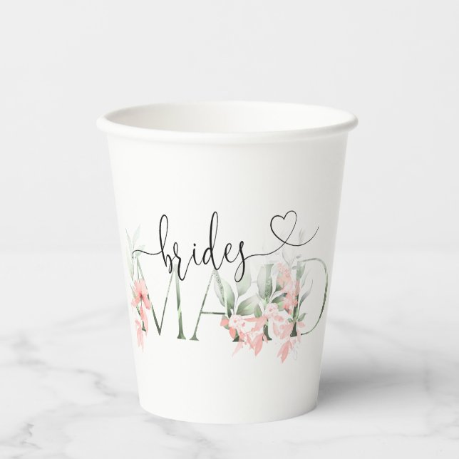 Bridal Party Favors & Bridesmaid Paper Cups  (Front)