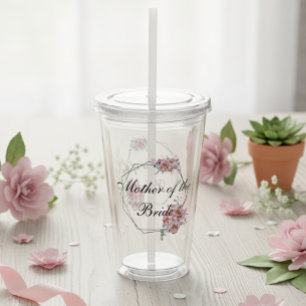Bridal Party Gift Customize Mother of the Bride Acrylic Tumbler