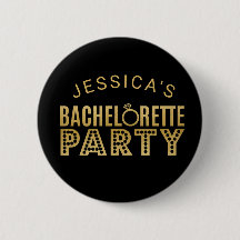 Bridal Party Gold Bachelorette Party Badges Pin