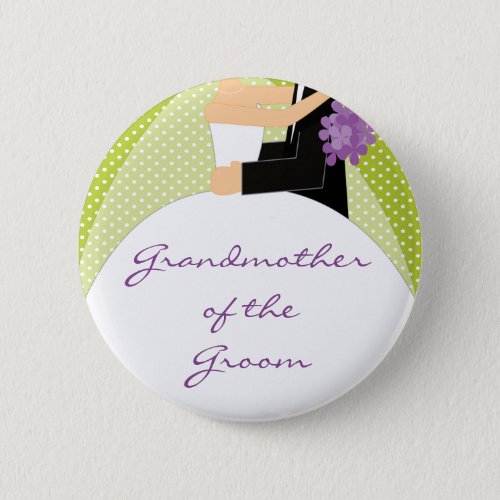 Bridal Party Grandmother of the Groom Button  Pin