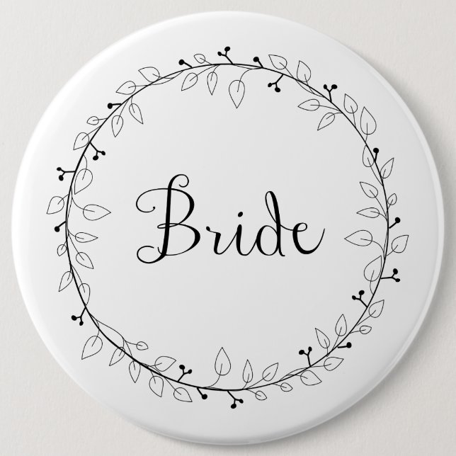 Bridal party identification Bride Button (Front)