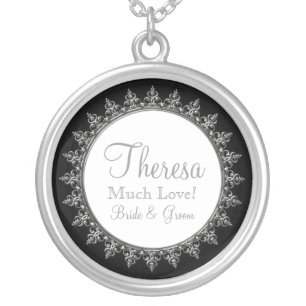 Bridal Party Jewelry Classic Baroque Swirl Circle