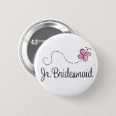 Bridal Party Jr Bridesmaid Button (Front & Back)