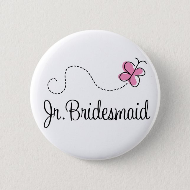 Bridal Party Jr Bridesmaid Button (Front)