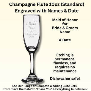 Bridal Party - Maid of Honor Champagne Flute