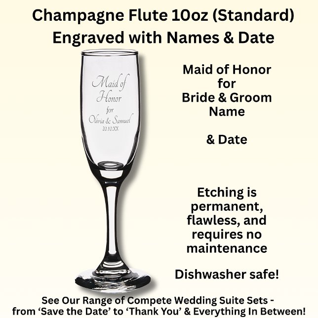 Bridal Party - Maid of Honor Champagne Flute (Creator Uploaded)