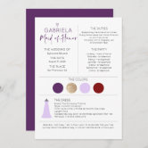 Bridesmaid Information and Proposal Card Template