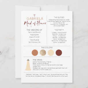 Bridal Party Maid of Honor Proposal & Information