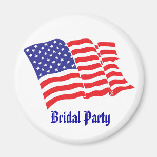 Bridal Party Patriotic Wedding Magnet