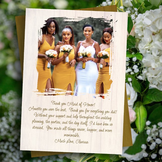 Bridal Party Photo Message Thank You Cards (Creator Uploaded)