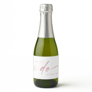 Bridal Party Proposal | Blush Pink + White Mini Sparkling Wine Label