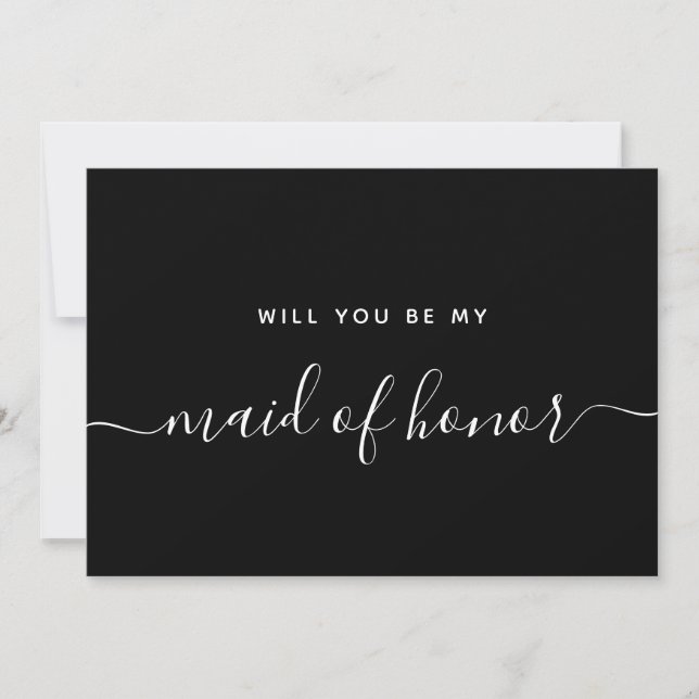 Bridal Party Proposal Will You Be My Maid Of Honor Invitation (Front)