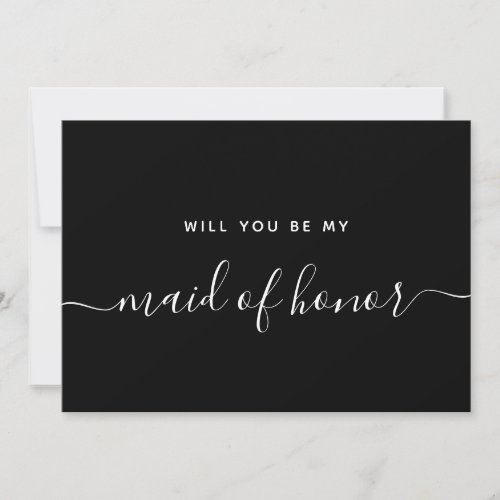 Bridal Party Proposal Will You Be My Maid Of Honor Invitation