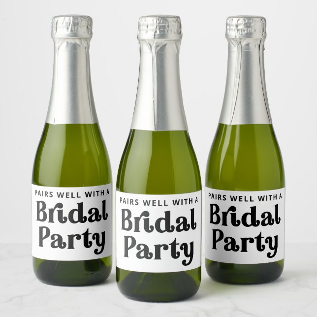 Bridal Party Sparkling Wine Label (Bottles)