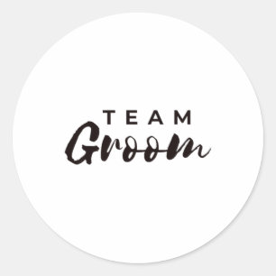 Bridal Party Team Bride Team Groom Premium _1  Classic Round Sticker