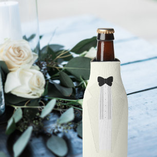 Bridal Party Tuxedo Wedding Bottle Cooler