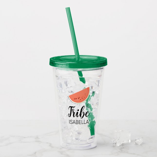 Bridal Party Watermelon Acrylic Tumbler (Front Ice)