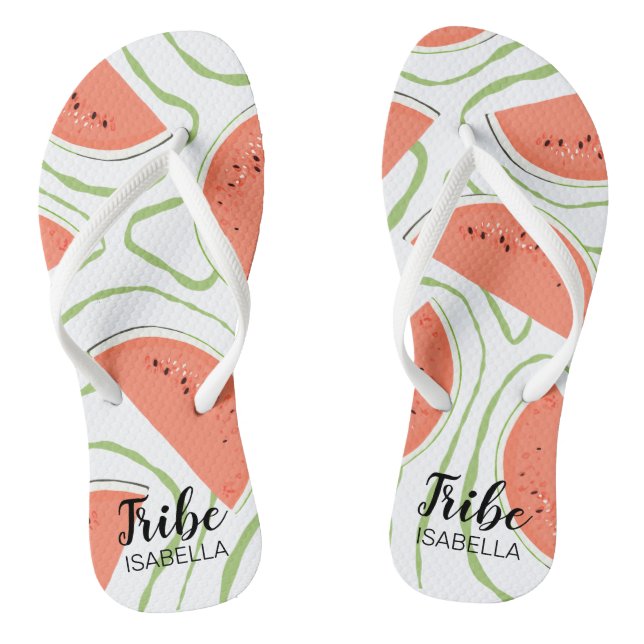 Bridal Party Watermelon Slices Flip Flops (Footbed)