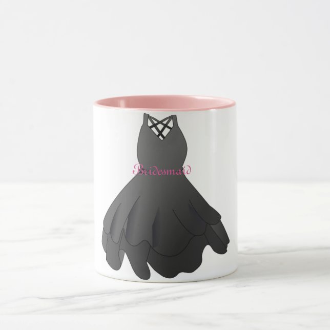 Bridal Party Wedding Dress Bridesmaid Mug Gift (Center)