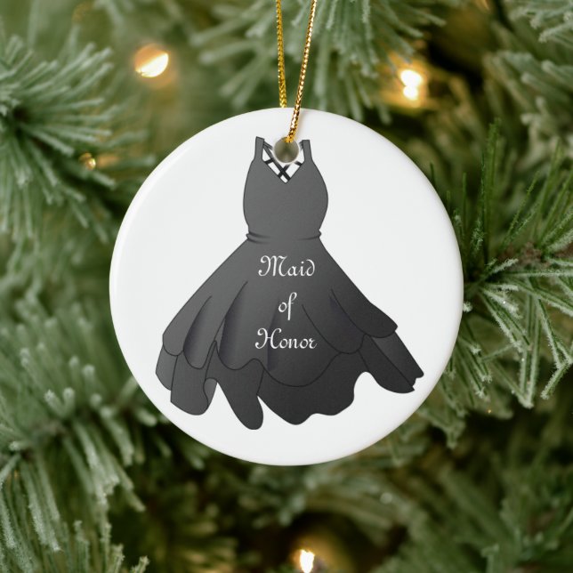 Bridal Party Wedding Dress Maid of Honor Ornament (Tree)