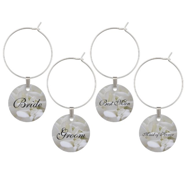 Bridal Party Wine Charms (Staggered)