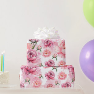 Bridal Pink Peonies Wrapping Paper