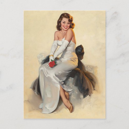 Bridal PinUp Postcard