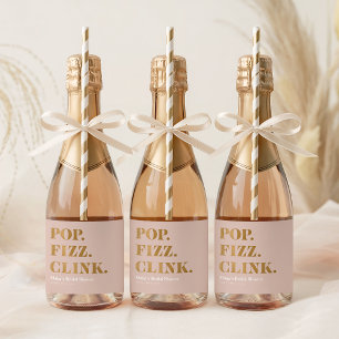 Bridal Pop Fizz Clink Mini Sparkling Wine Bottle L Label