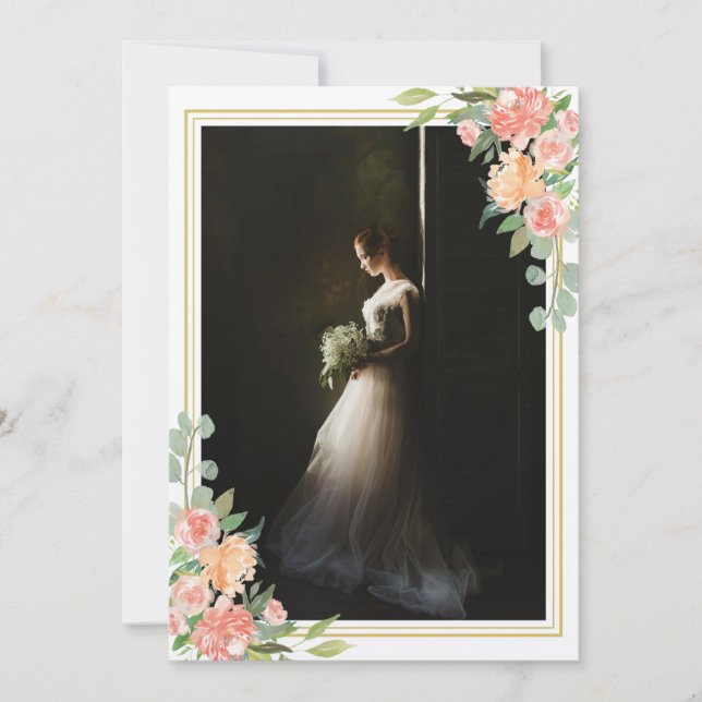 Bridal Portrait Floral Photo Keepsake Wedding (Front)