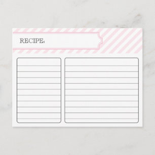 Bridal Recipe Card - Pink