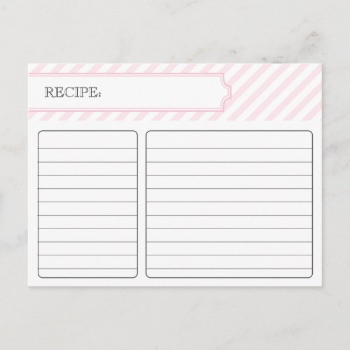 Bridal Recipe Card _ Pink