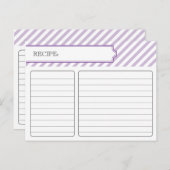 Bridal Recipe Card - Purple (Front/Back)