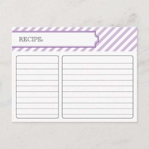 Bridal Recipe Card _ Purple