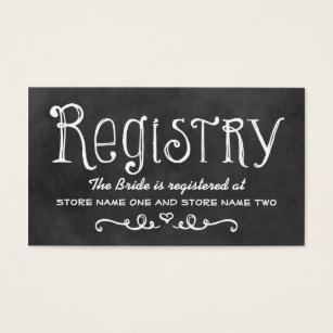 bridal registry cards
