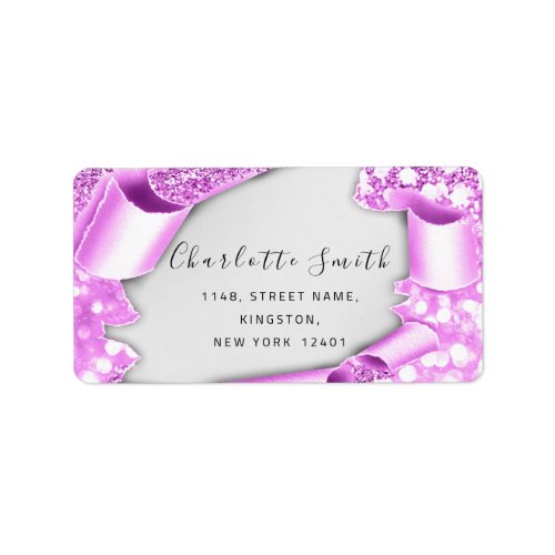 Bridal RSVP Wedding 3D Effect Frame Glitter Label