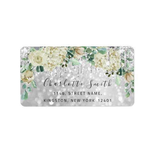 Bridal RSVP Wedding Drip Mint Green Glitter Silver Label