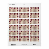 Bridal RSVP Wedding Pink Floral Rose Marsala Label | Zazzle