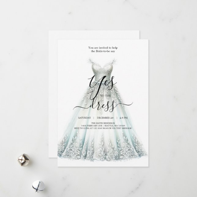 Bridal Say Yes to the Dress Invitation | Zazzle