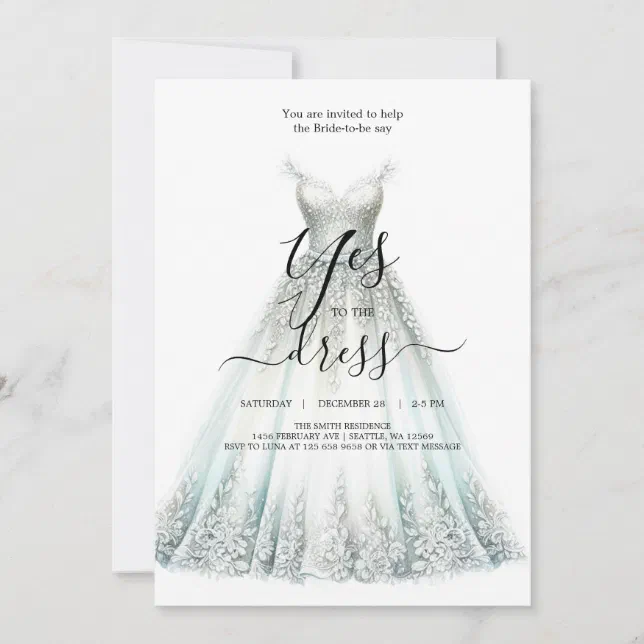bridal shower invitations shaped like a dress Little Black Dress Invitation Bridal Shower main image 0